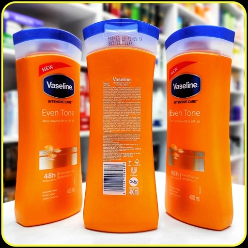 لوسیون بدن وازلین ایون تون Vaseline Intensive Care Even Tone با ویتامین B3 و SPF10 حجم 400 میلیلیتر