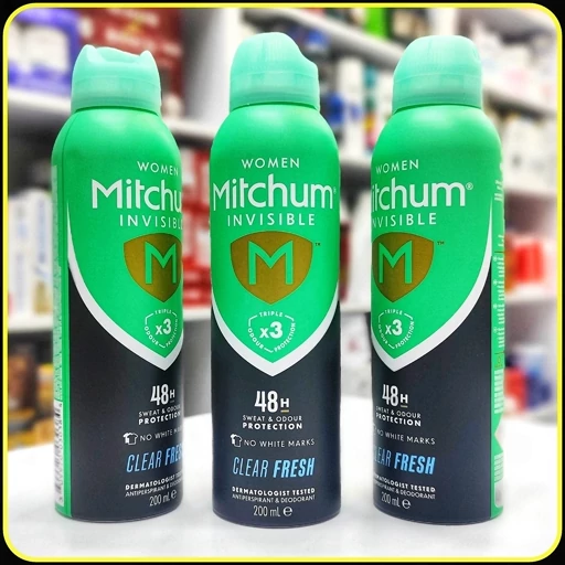 اسپری بدن بانوان میچوم Women Mitchum Triple Odour Defense Invisible 100ml