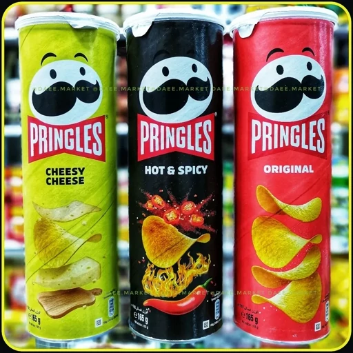 چیپس پرینگلز 165 گرم | Pringles Potato Crisps Original, Hot & Spicy, Cheese و طعمهای متنوع