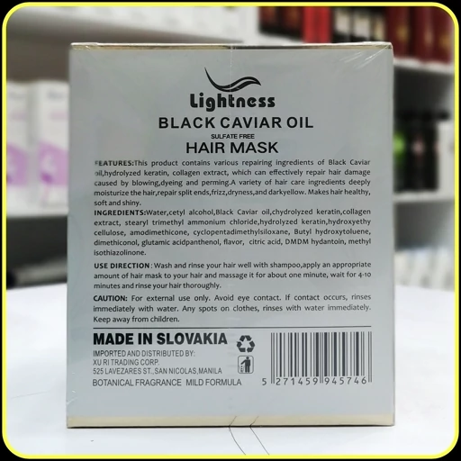 ماسک مو بیوتین لایتنس با روغن خاویار سیاه و کمپلکس کلاژن Lightness Biotin Hair Mask