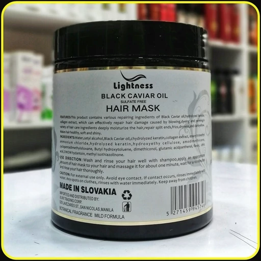 ماسک مو بیوتین لایتنس با روغن خاویار سیاه و کمپلکس کلاژن Lightness Biotin Hair Mask