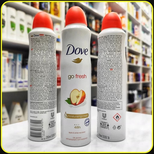 اسپری بدن داو با عصاره سیب و چای سفید Dove 250ml