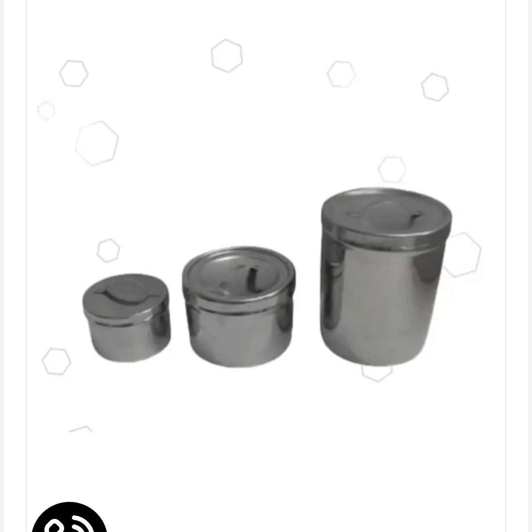جا پنبه ای استیل درب دار کوچک