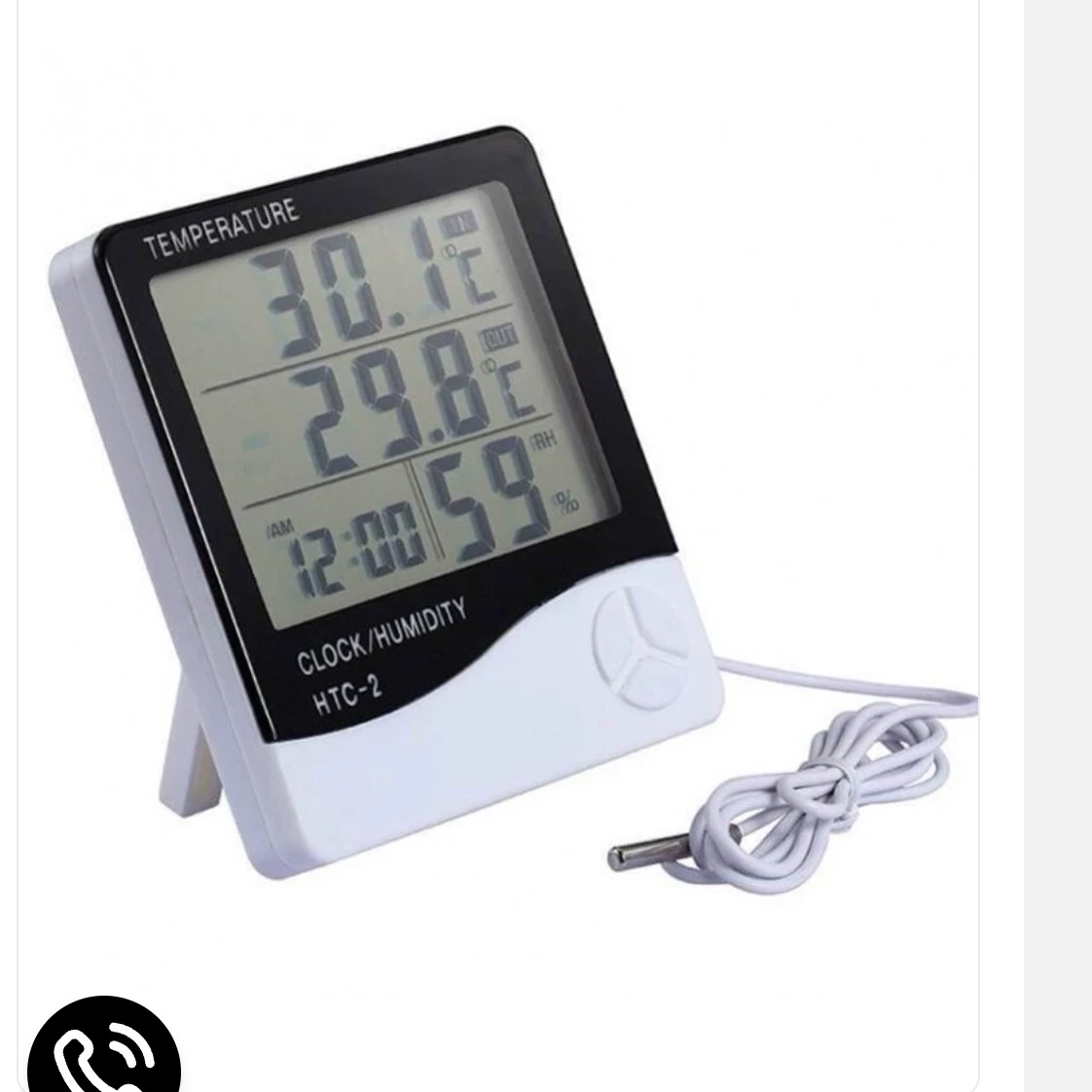 دماسنج و رطوبت سنج سنسور دار HTC-2
