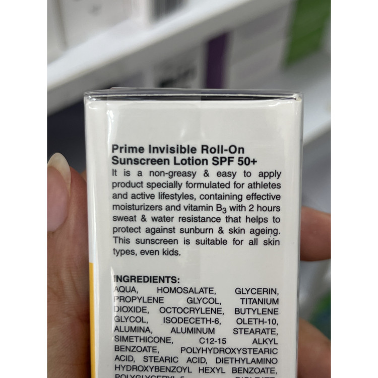 لوسیون ضد آفتاب رول آن اسپرت پرایم SPF50 مناسب انواع پوست حجم 50 میلی لیتر