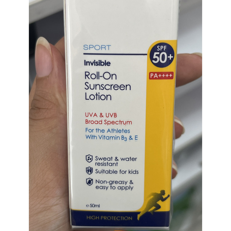 لوسیون ضد آفتاب رول آن اسپرت پرایم SPF50 مناسب انواع پوست حجم 50 میلی لیتر
