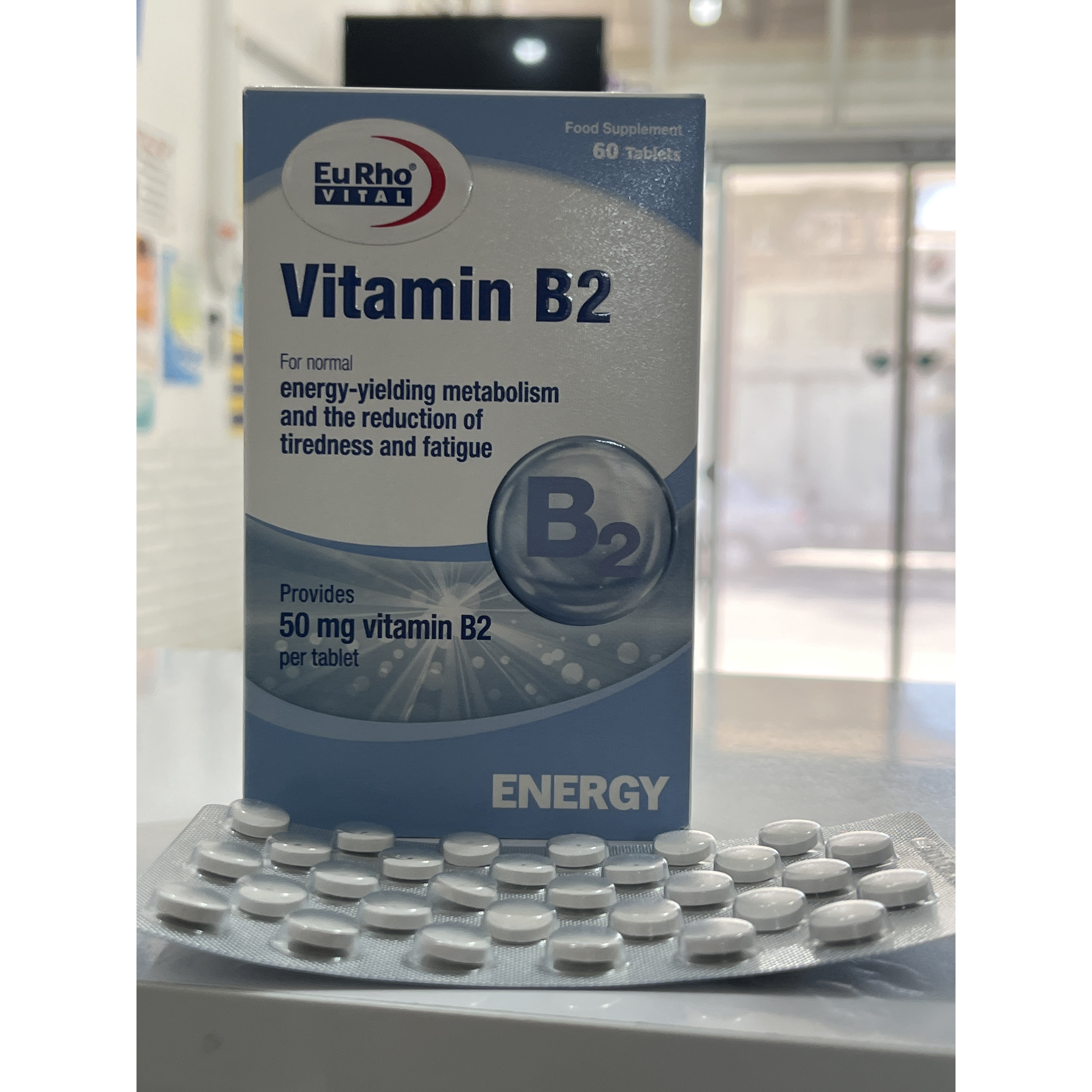 قرص ویتامین B2 یوروویتال 60 عدد