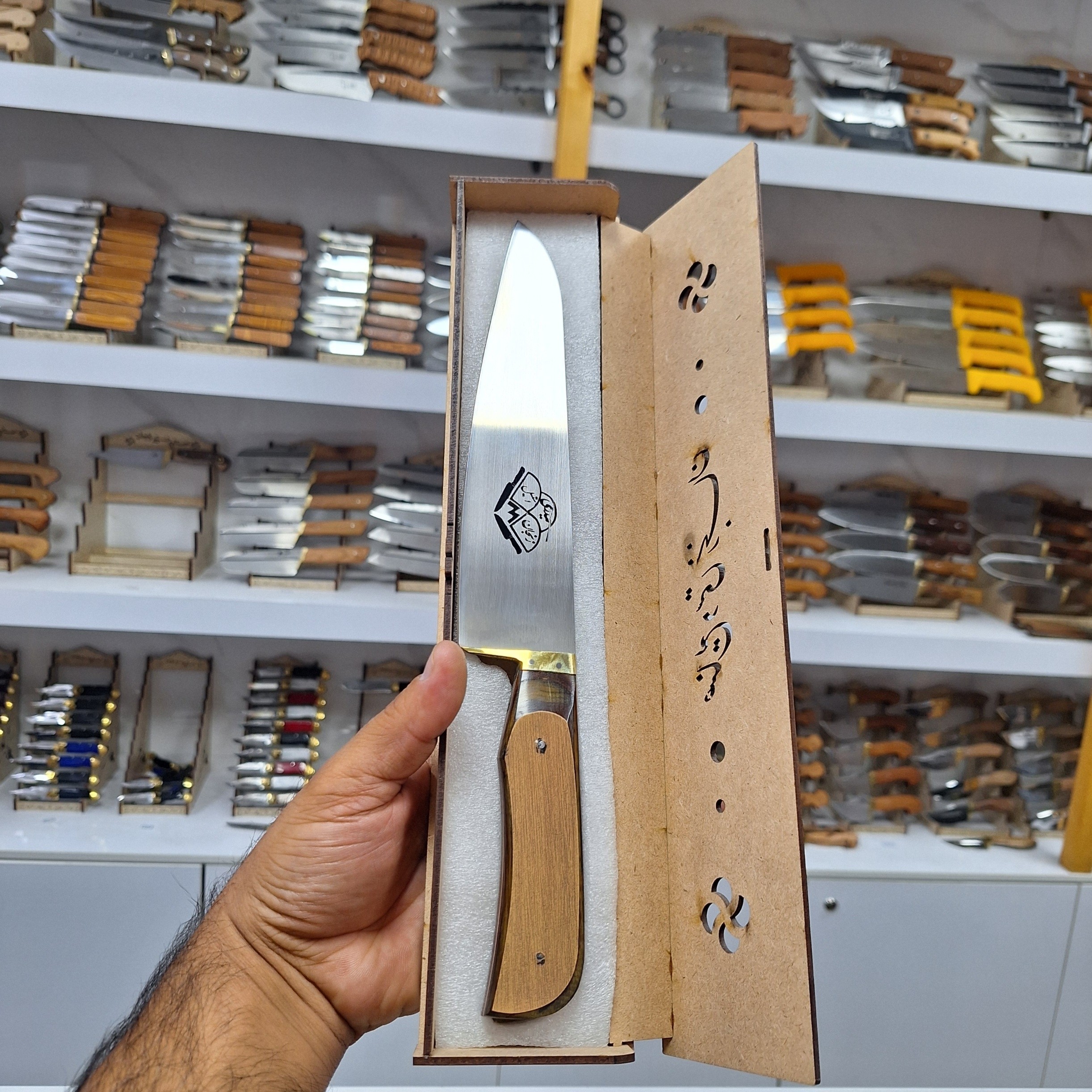 چاقو اشپزخانه زنجان استیل ضدزنگ همراه با جعبه هدیه