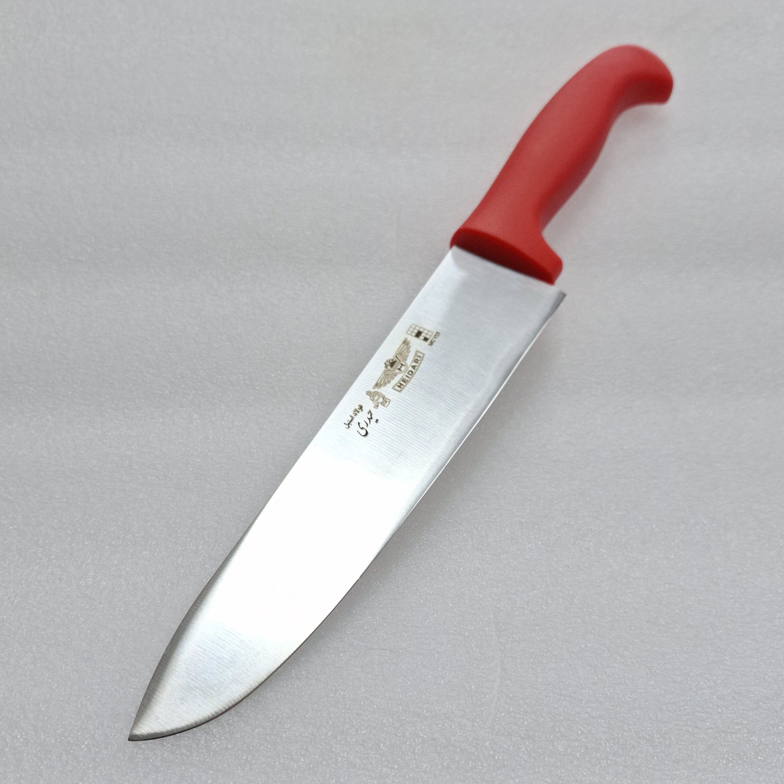 چاقو زنجان چاقوی زنجان چاقو فولاد استیل ضدزنگ زنجان چاقو اشپزخانه حیدری برند اصلی حیدری طول کل 34 سانت طول تیغه 21 سانت