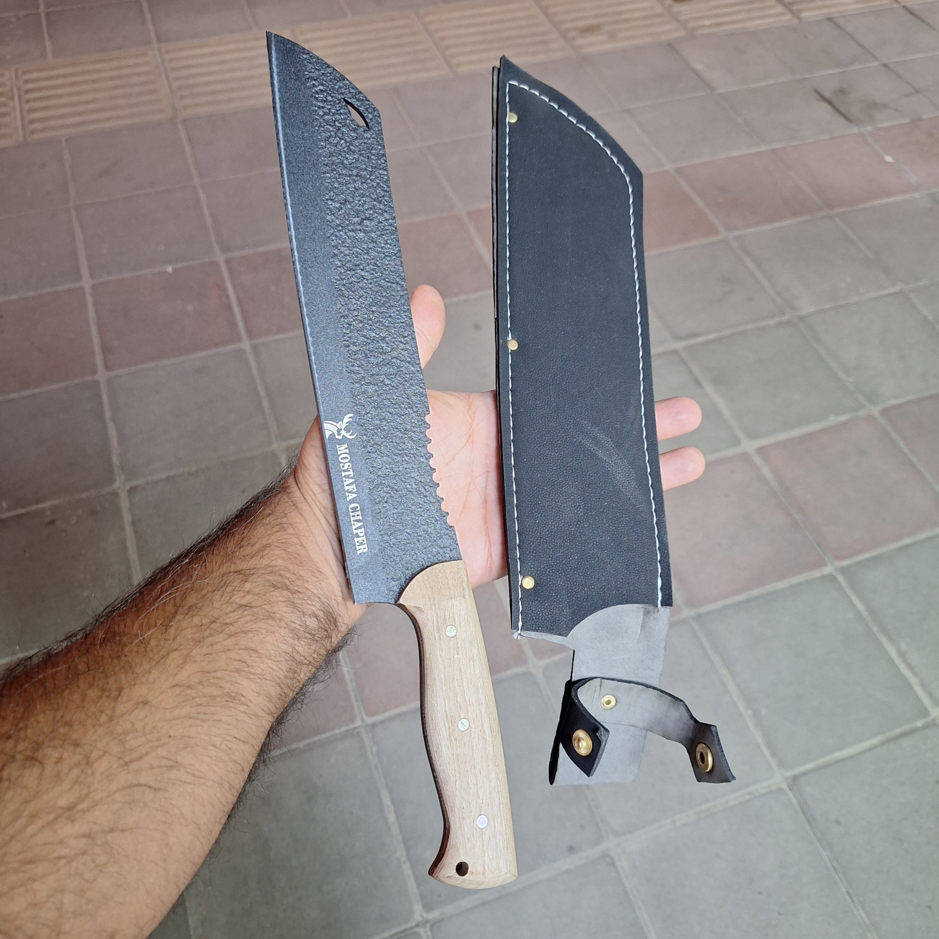 چاقو زنجان چاپر کوهنوردی و کمپینگ با غلاف