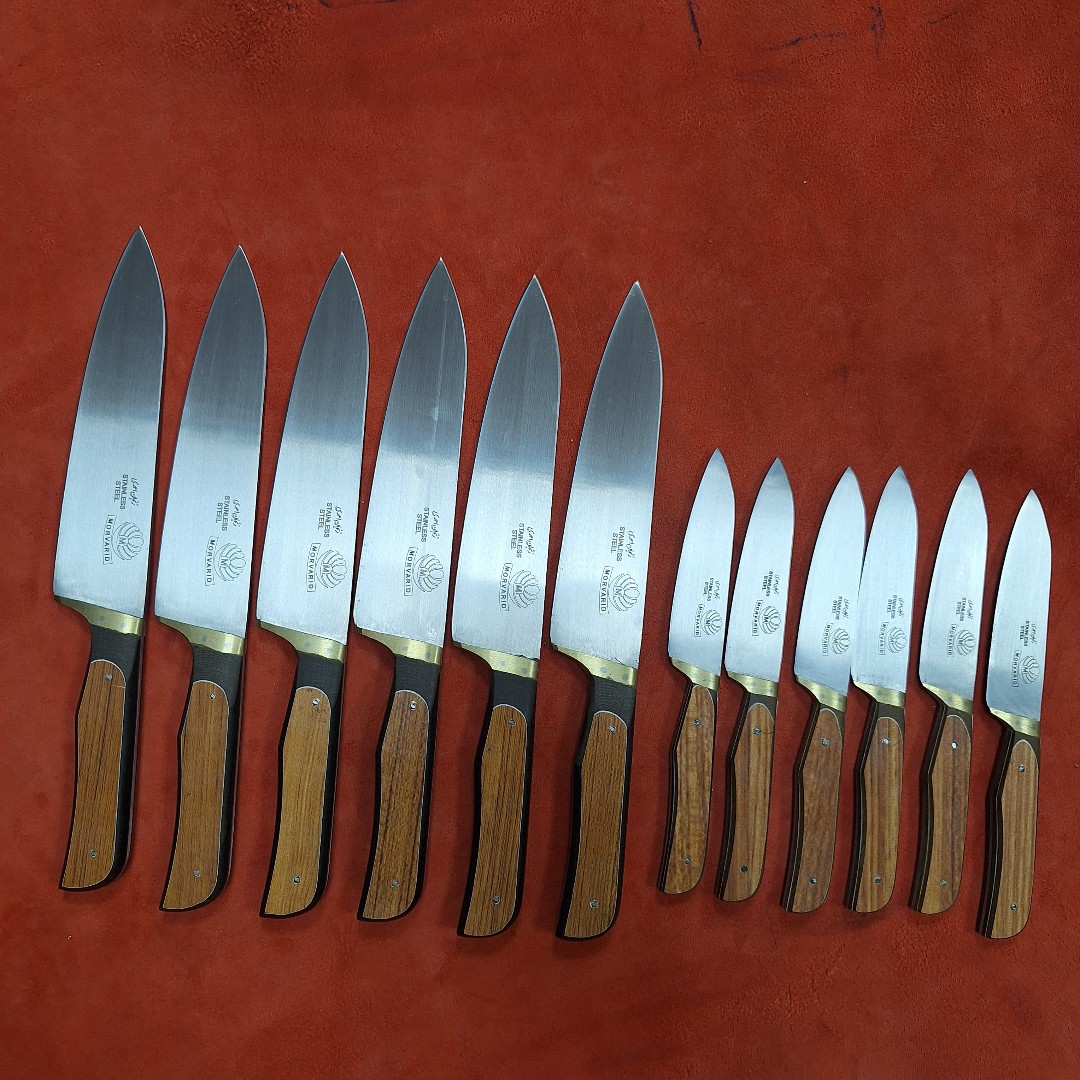 چاقو آشپزخانه سایز یک و چهار عمده فروشی تعداد 12 عددی