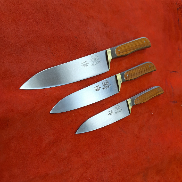 چاقو آشپزخانه سرویس پارچه ای استیل آشپزخانه 3پارچه