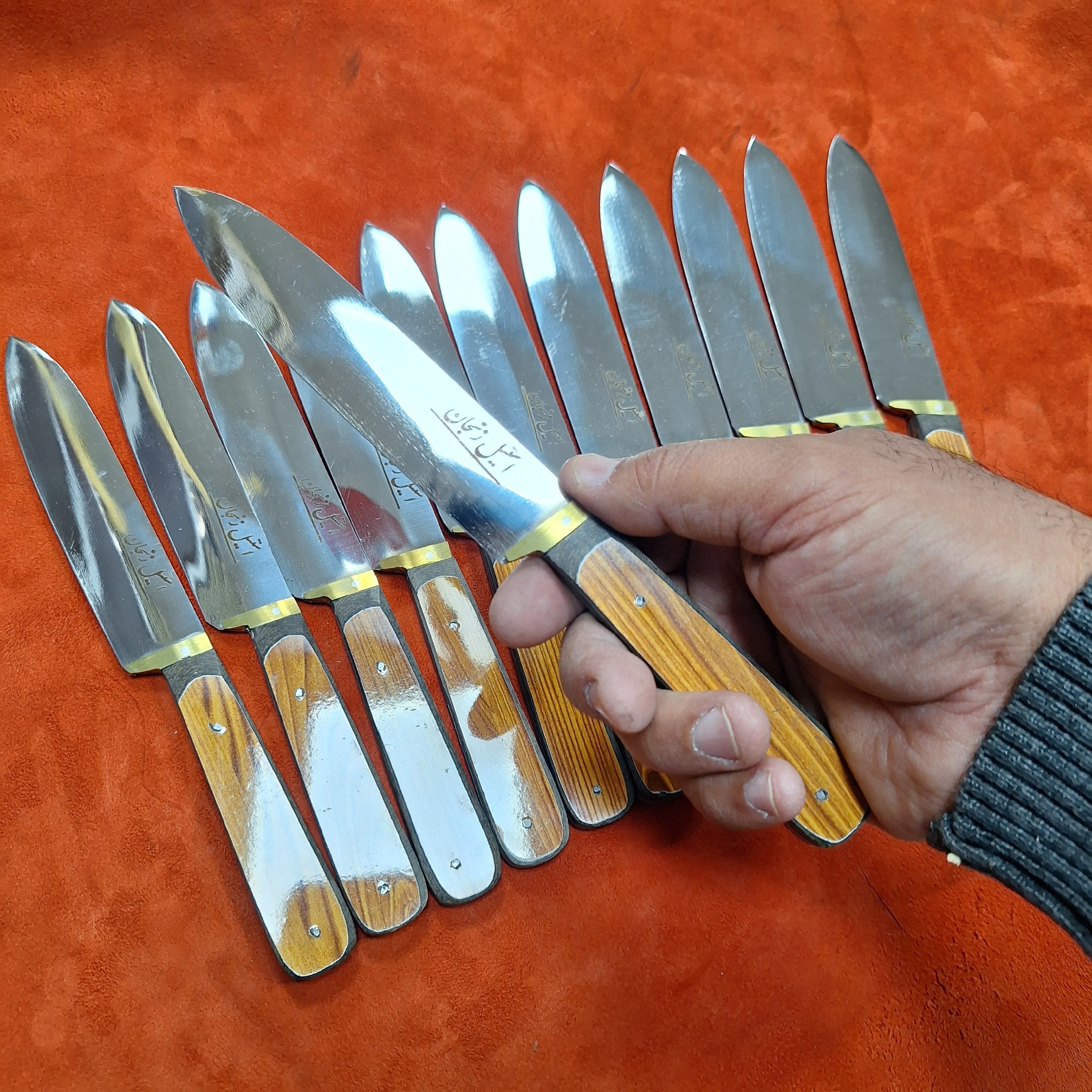 چاقوی استیل ضدزنگ چاقو آشپزخانه تعداد36عددی عمده