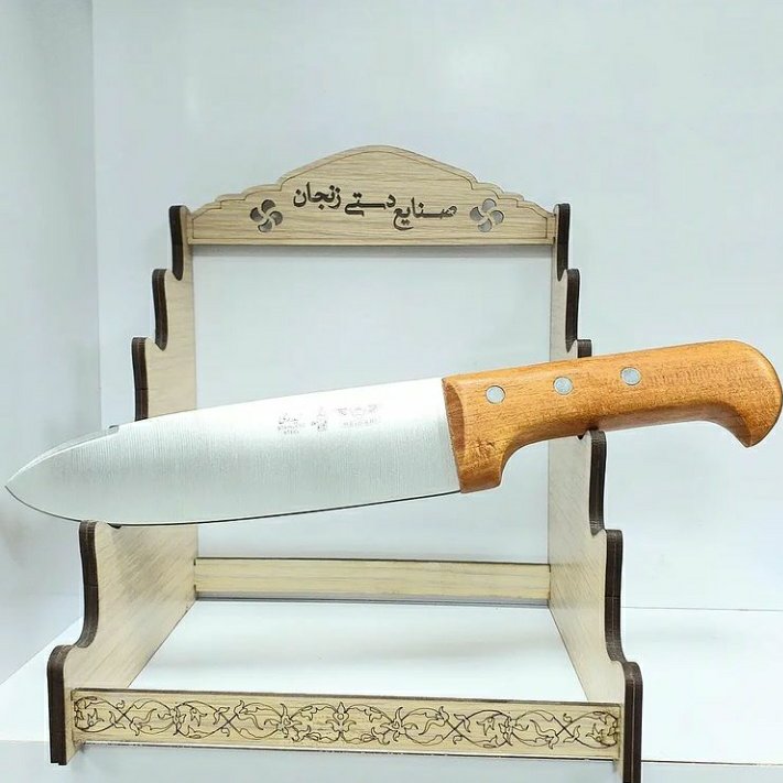 چاقوی زنجان چاقوزنجان چاقوذبح و سلاخی احشام اصل برند حیدری جنس تیغه استیل فولاد ضدزنگ طول کل چاقو 29 سانت تیغه 16 ضخامت4
