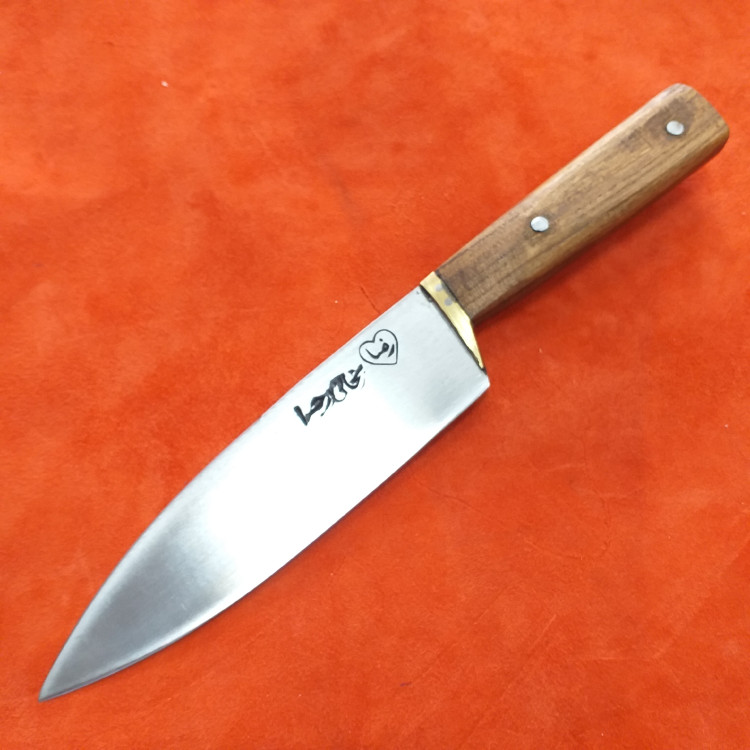 چاقو زنجان چاقوزنجان چاقوی قصابی راسته ای درجه یک رضا زنجانی فولاد فنر ماشین طول کل چاقو 30 سانت طول تیغه 18 سانت سه میل