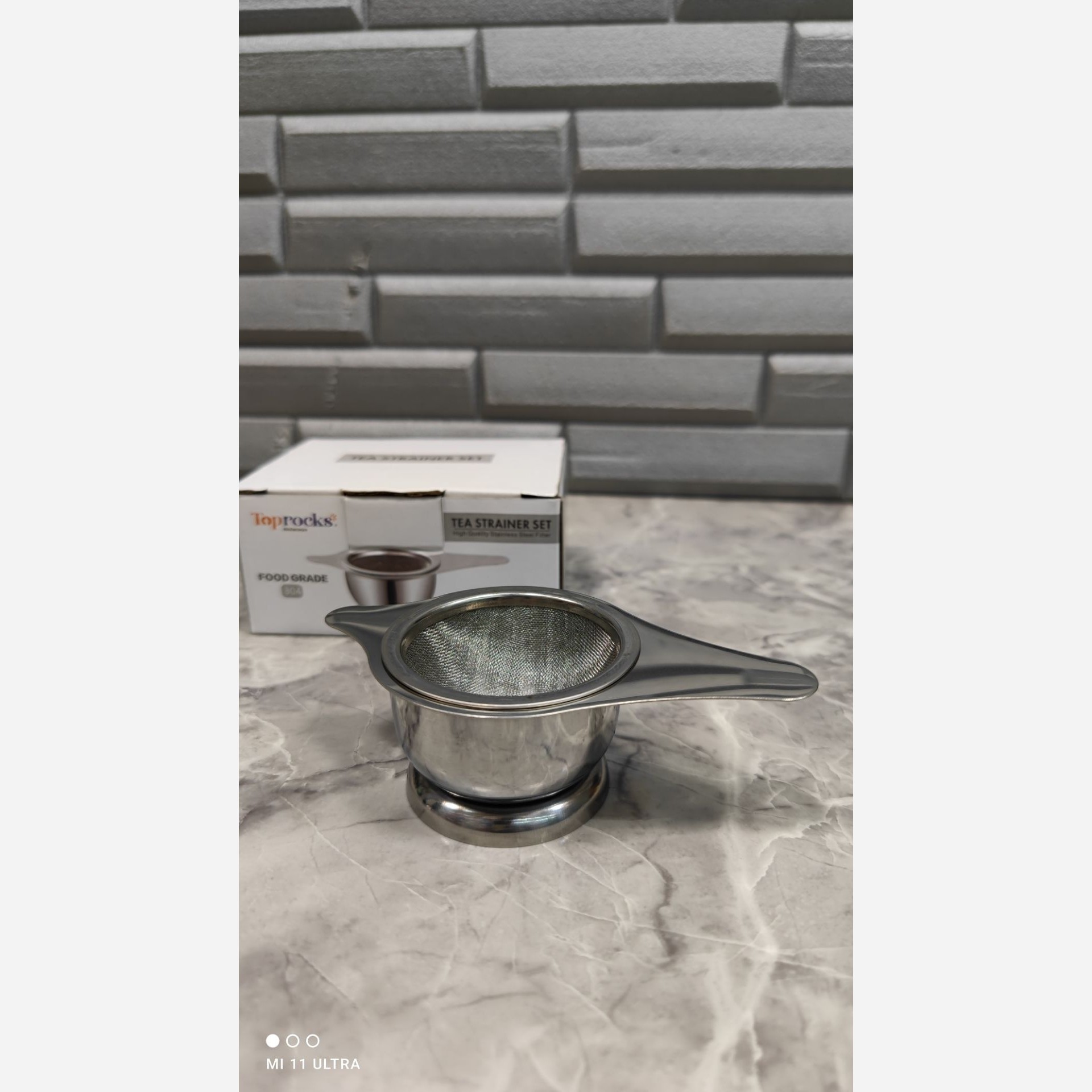 صافی چای زیره دار تمام استیل نقره ای(م)