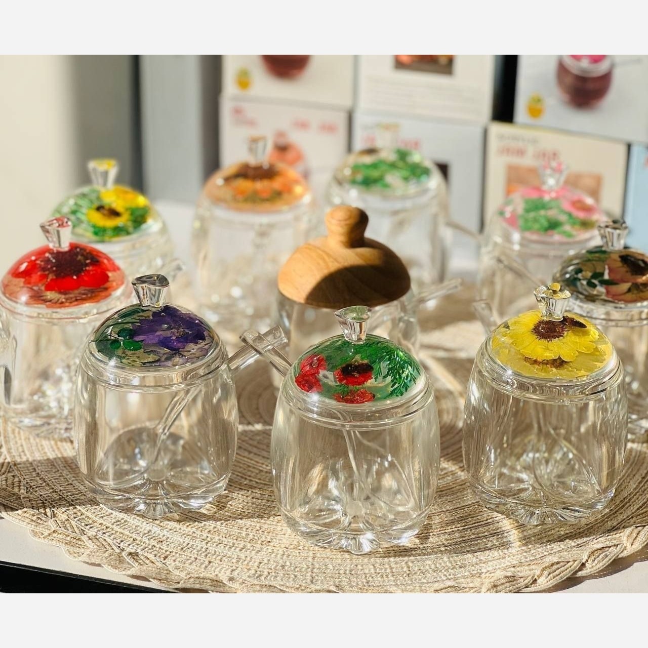 جاعسلی عسل خوری اکرولیک طرح دار