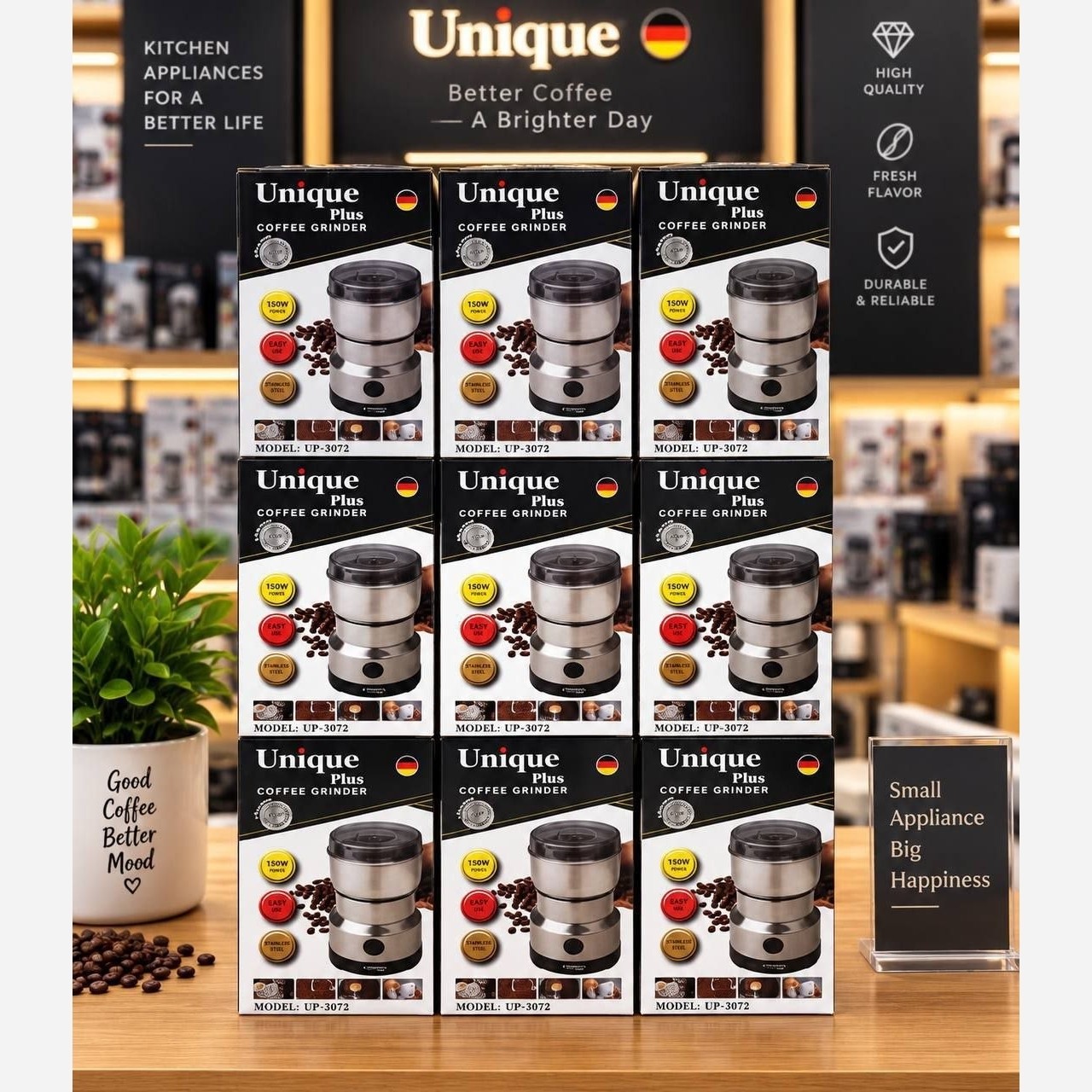 آسیاب برقی یونیک پلاس Unique Plus قدرت موتور 500 ، 8 تیغه و ظرفیت 200 میلی لیتر