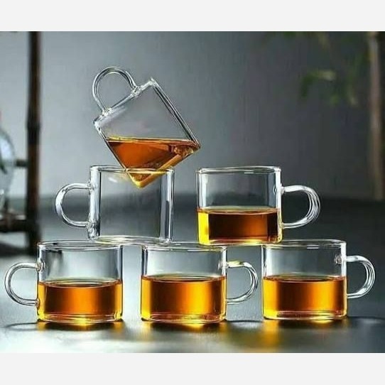 فنجان قهوه خوری پیرکس 6عددی سایز دبل شات