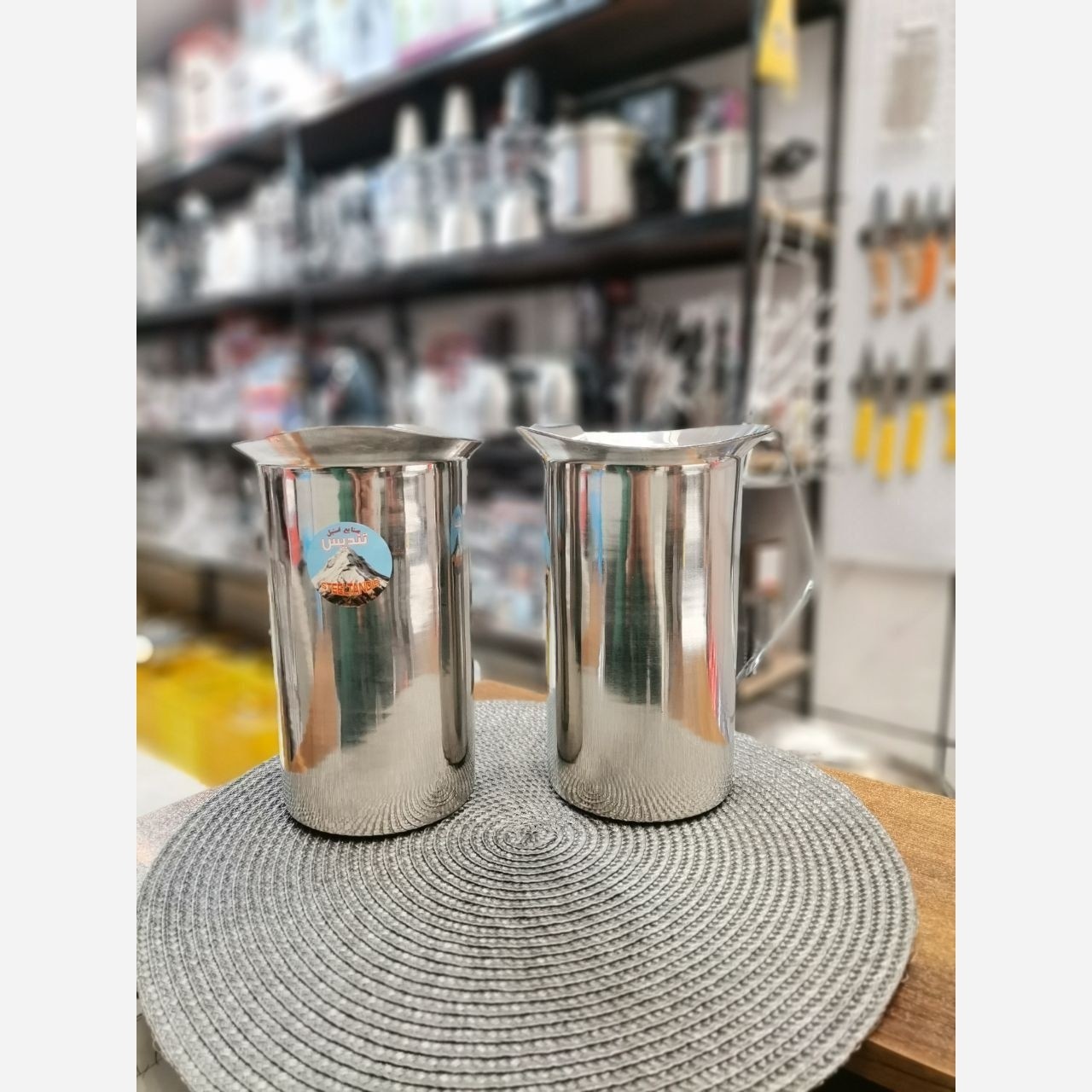 پارچ استیل تندیس سایز 20 در 13 سانتی متر