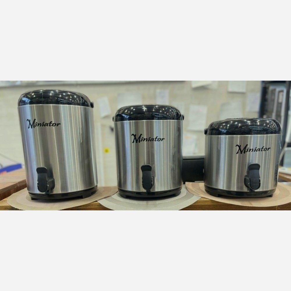 کلمن استیل مینیاتور دو طرف استیل در سه سایز شش و هشت و ده لیتر