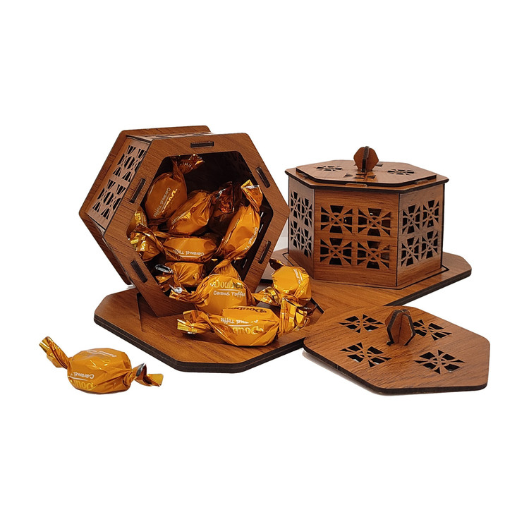 شکلات خوری چوبی عمده بسته 2 عددی به همراه سینی بسته 30 عددی