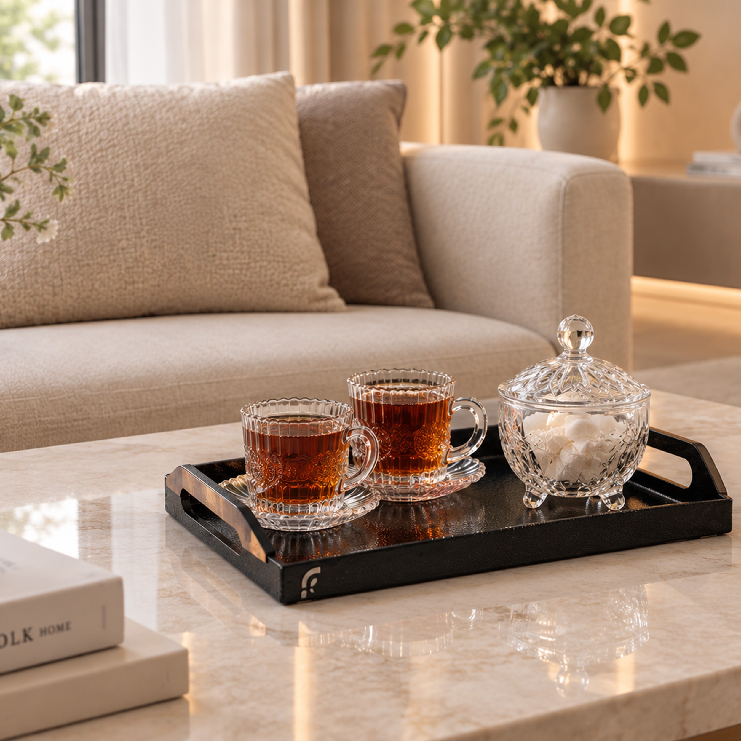 سینی مینیمال فلزی مشکی مدل فروردین ضد زنگ ضد خش کد C01