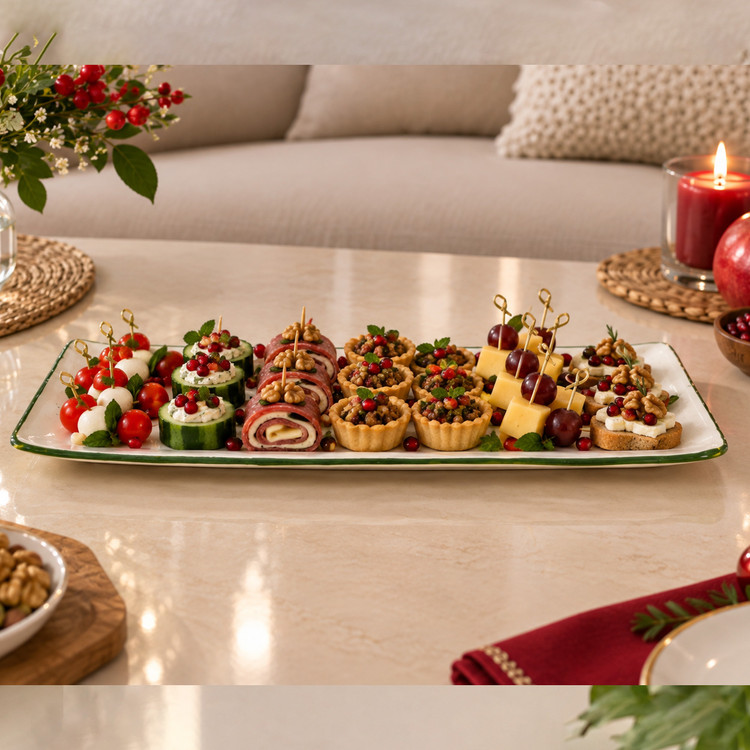 دیس سرامیکی مستطیل مدل هندوانه کباب خوری و شیرینی خوری