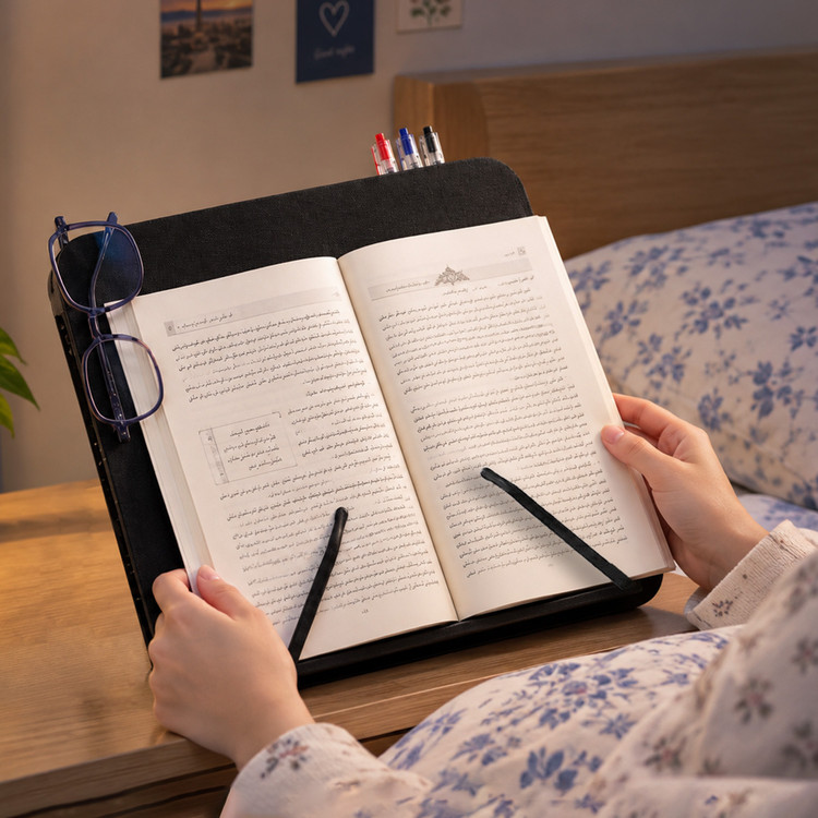 استند نگهدارنده کتاب یا کتابیار فروردین نگهدارنده ارگونومی فلزی
