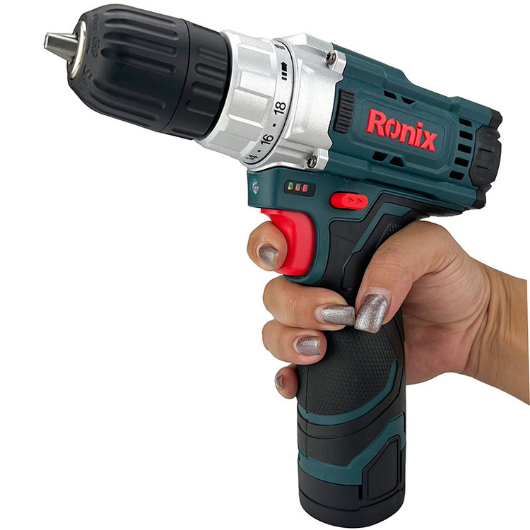 کیت دریل شارژی 12 ولت تک باتری رونیکس مدل RS-8611