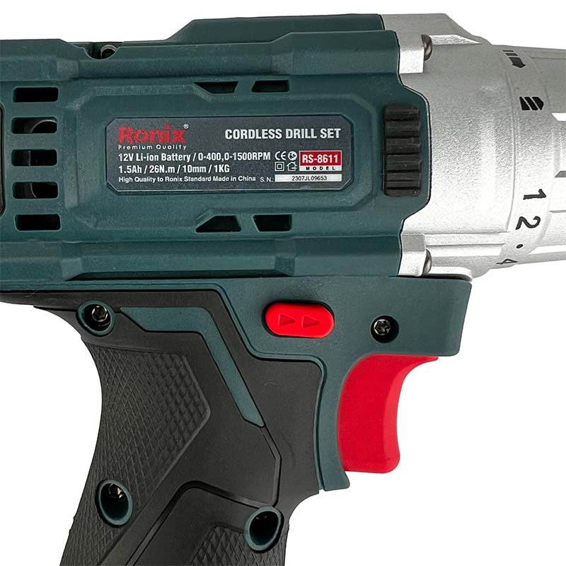 کیت دریل شارژی 12 ولت تک باتری رونیکس مدل RS-8611