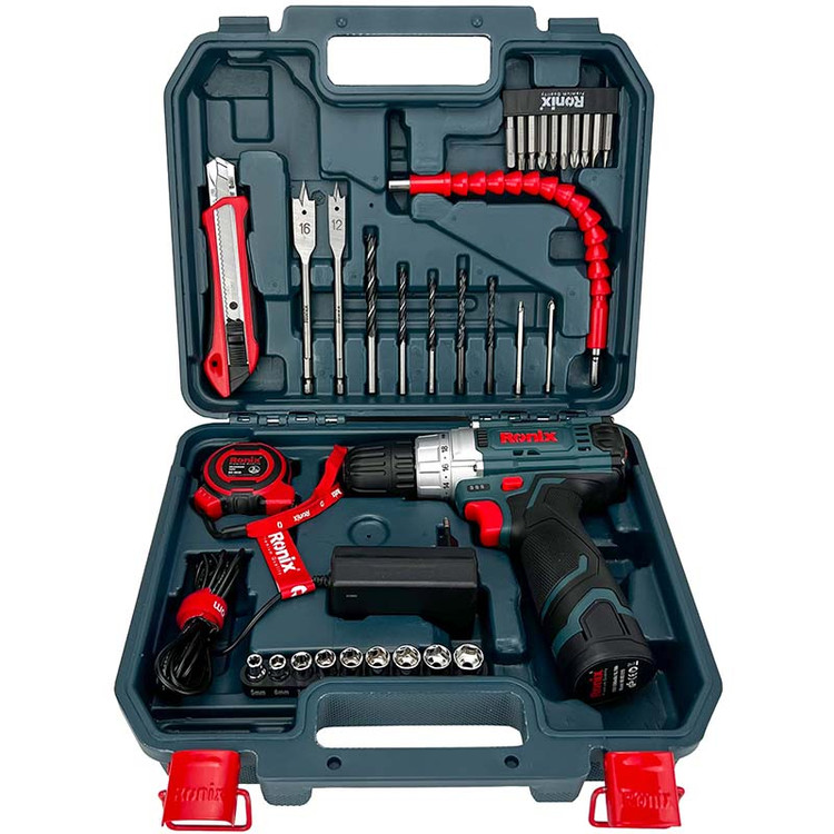 کیت دریل شارژی 12 ولت تک باتری رونیکس مدل RS-8611