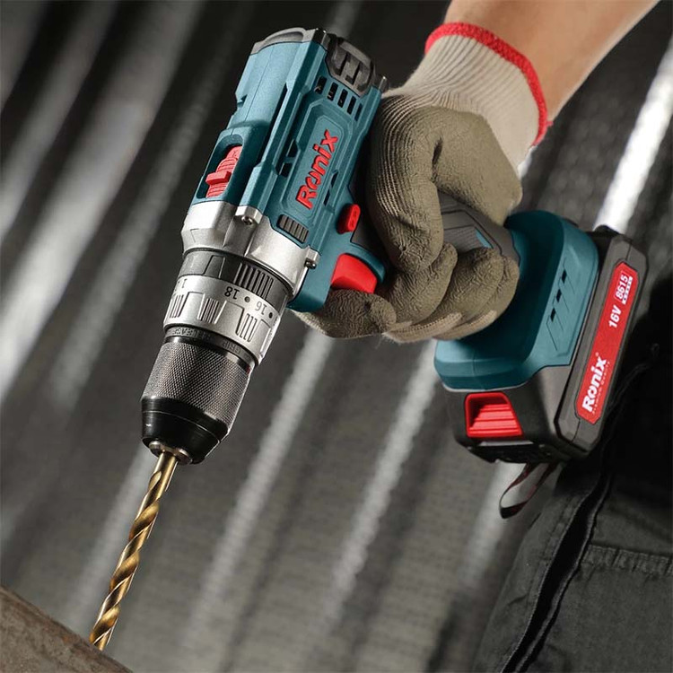 دریل شارژی 16 ولت چکشی رونیکس مدل 8615