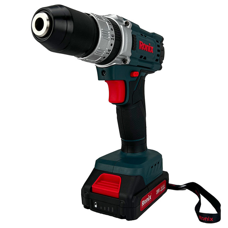 کیت دریل شارژی چکشی 20 ولت دو باتری رونیکس مدل RS-8620