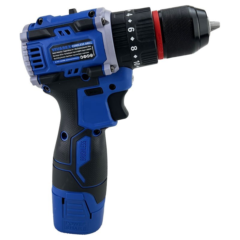 دریل شارژی 16 ولت براشلس ویوارکس مدل VR1608-BLX