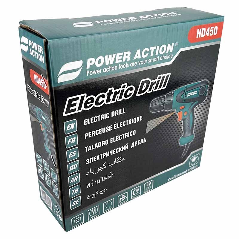پیچ گوشتی برقی ترکمتردار 450 وات پاور اکشن مدل HD450