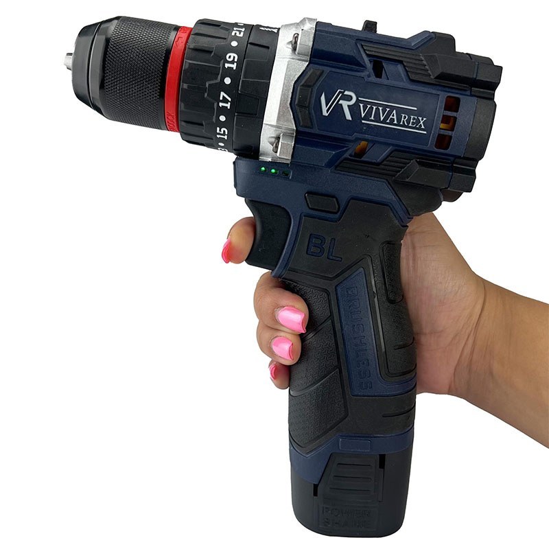 دریل شارژی براشلس چکشی 16.8 ولت ویوارکس مدل VR1610I-BL