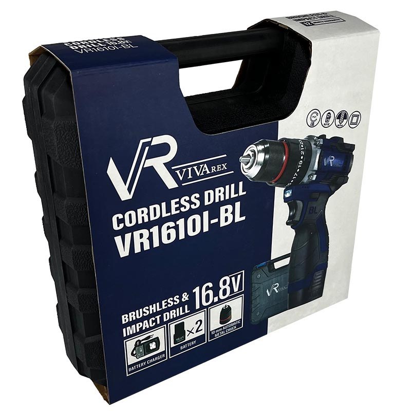 دریل شارژی براشلس چکشی 16.8 ولت ویوارکس مدل VR1610I-BL
