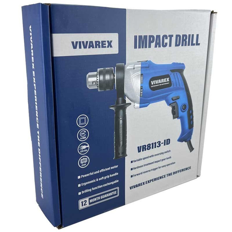 دریل چکشی نیم تنه فلزی 810 وات ویوارکس مدل VR8113-ID