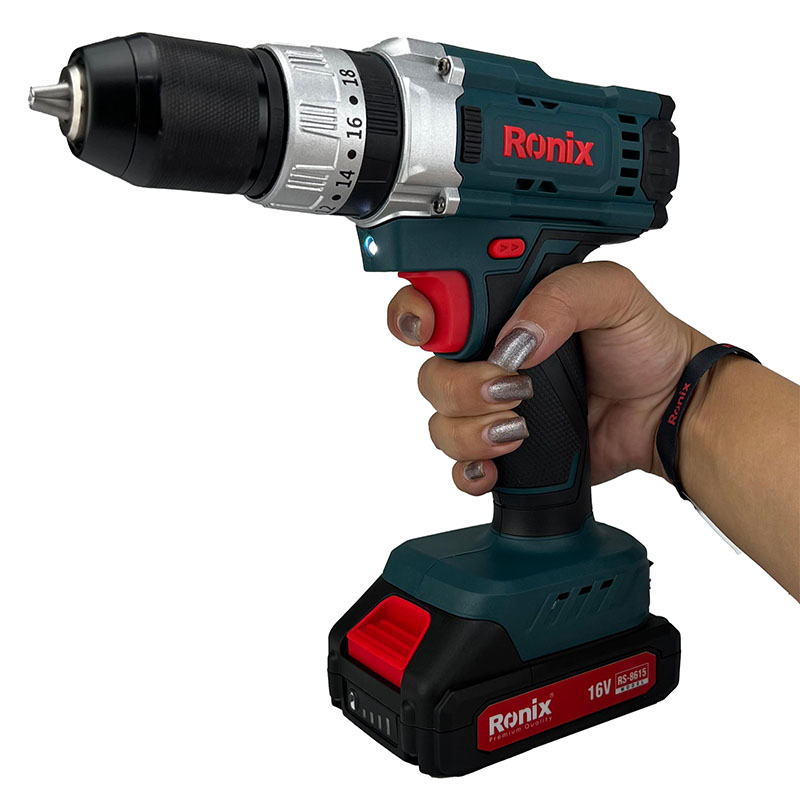 کیت دریل شارژی 16 ولت دو باتری رونیکس مدل RS-8615