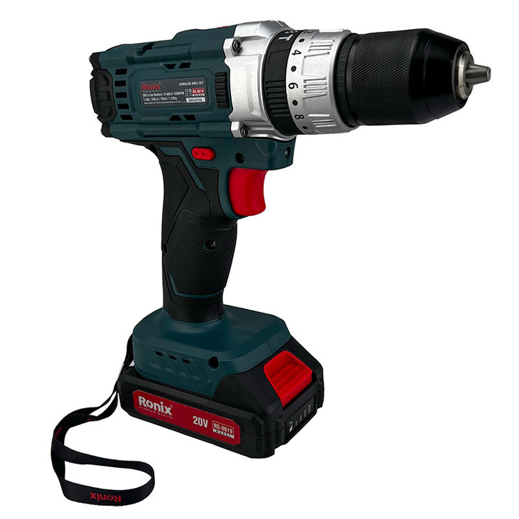 کیت دریل شارژی چکشی 20 ولت دو باتری رونیکس مدل RS-8619