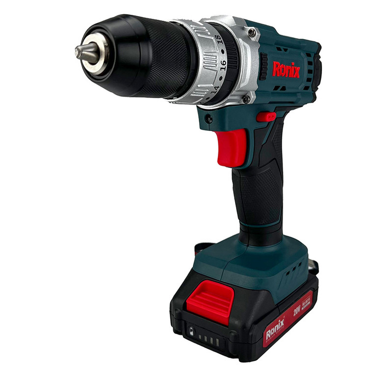 کیت دریل شارژی چکشی 20 ولت دو باتری رونیکس مدل RS-8619
