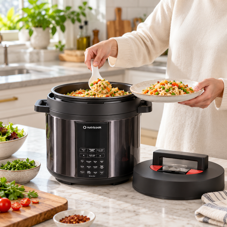 مولتی کوکر نوتریکوک مدل sp208k زودپز چندکاره نوتریکوک nutricook با گارانتی
