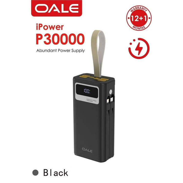 پاوربانک OALE P30000 ظرفیت 30000 میلی آمپرساعت