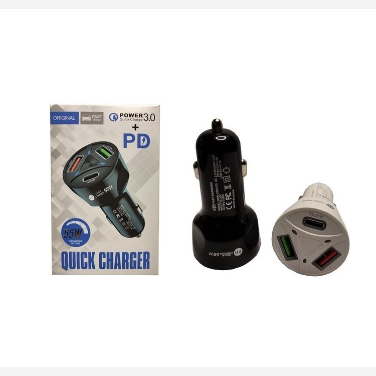 شارژر فندکی خودرو 55 وات QC3.0