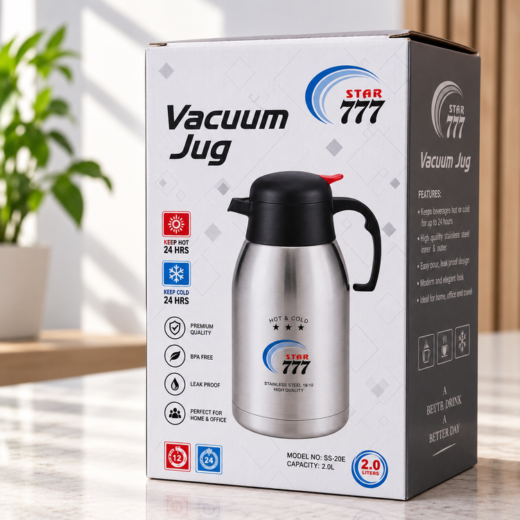 فلاسک رومیزی استیل استار 777 ظرفیت 2 لیتر مناسب نوشیدنی گرم و سرد