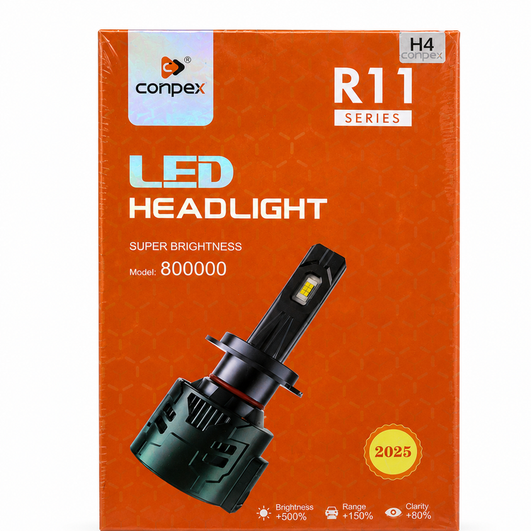 هدلایت کانپکس Conpex R11 H7 نور سفید 200 وات 6000K و 20000 لومن خط کات دقیق
