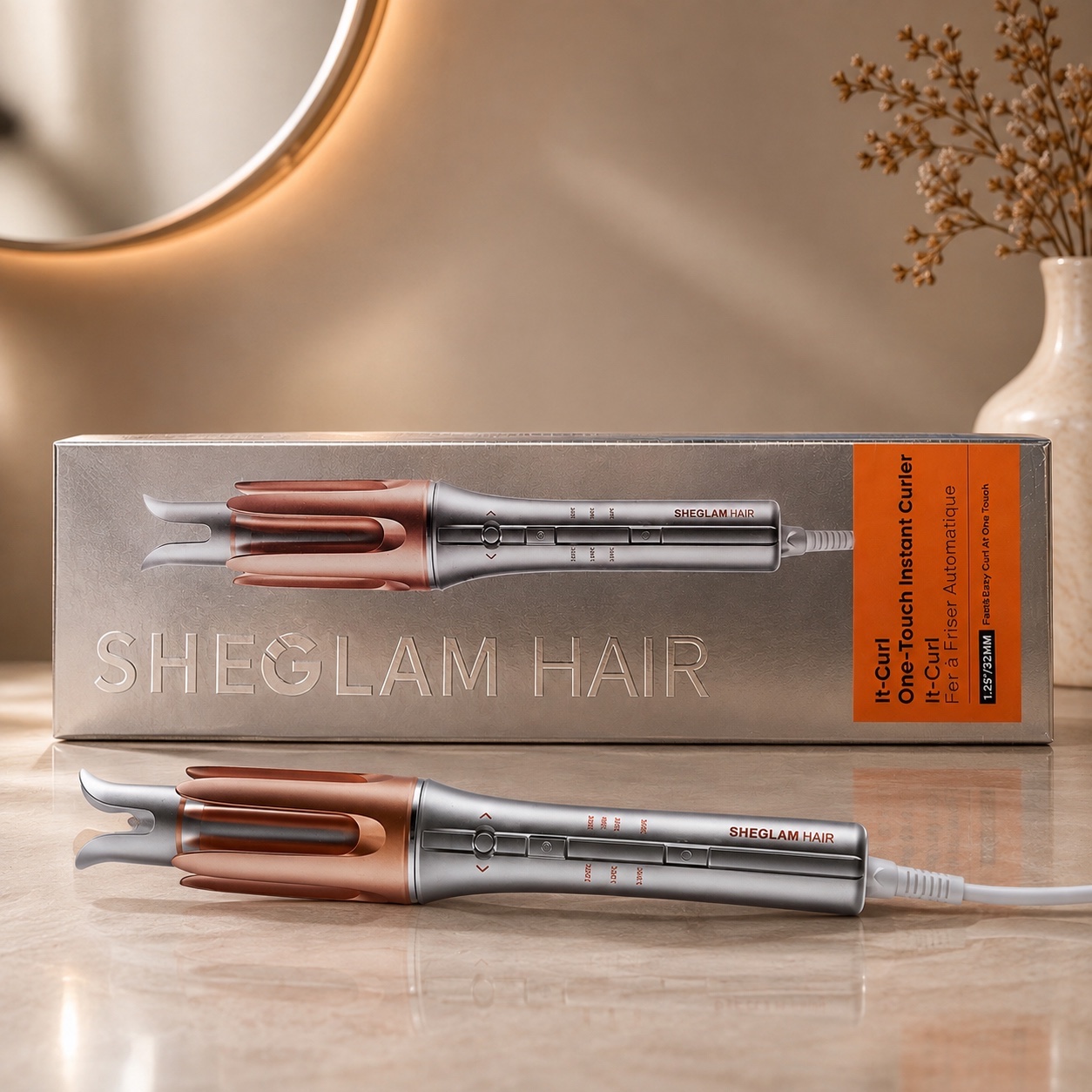 کرلی شیگلم - فر کننده مو اتوماتیک شیگلم SHEGLAM It-Curl وان تاچ، فر سریع و آسان + تنظیم دما