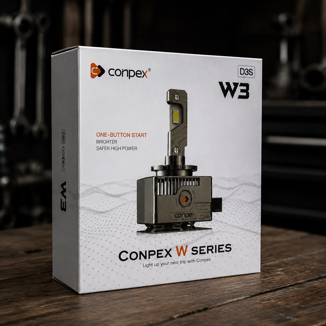 هدلایت کانپکس CONPEX W3 D3S نور سفید 6000K، توان 110W و 11000LM