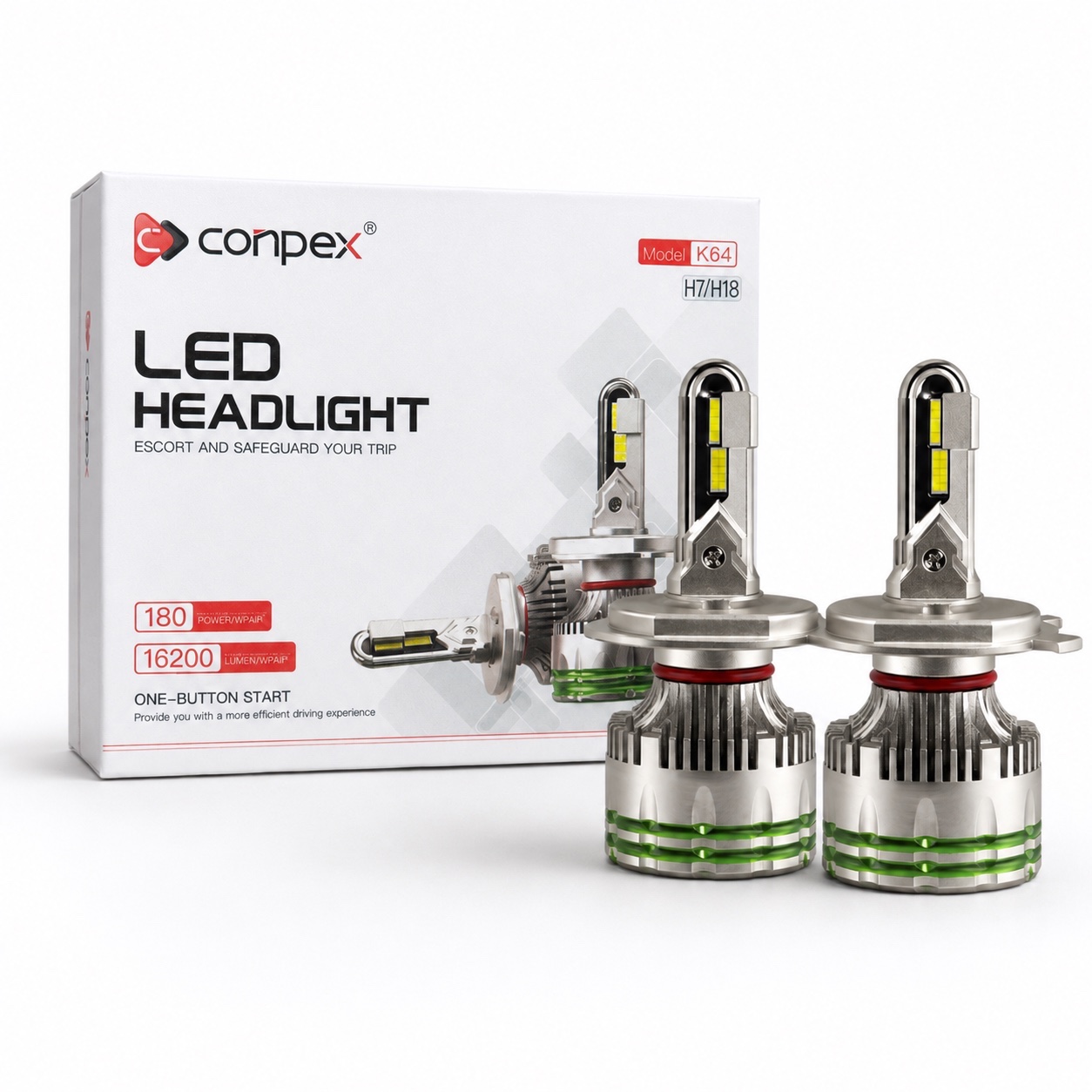 هدلایت پرقدرت کانپکس Conpex K64 پایه H1 توان 180 وات و روشنایی 16200 لومن
